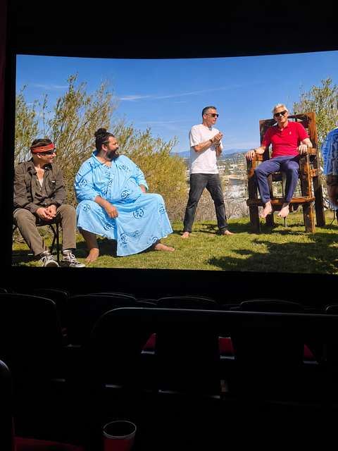 Ramy Elgazar with guests at a film premiere screening