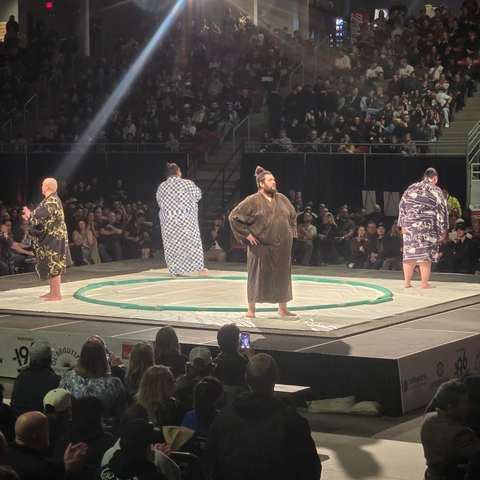 Ring entering ceremony at an All Star Sumo live show